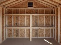 10x12 Front Entry Peak Style Storage Shed with Shelves Built Inside From Pine Creek Structures