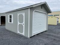 12'x16' 1-Car Peak Garage with workbench from Pine Creek Structures in Harrisburg, PA