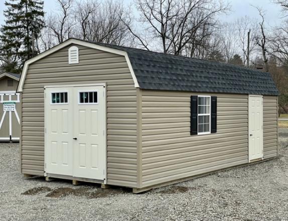 12 x 24 Vinyl Dutch Barn w/ Shelves & Loft