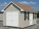 10x16 Cape Cod Style Vinyl Sided Storage Shed from Pine Creek Structures